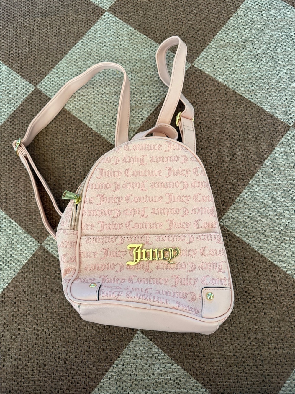 Y2K Juicy Couture Light Pink Logo Mini Backpack